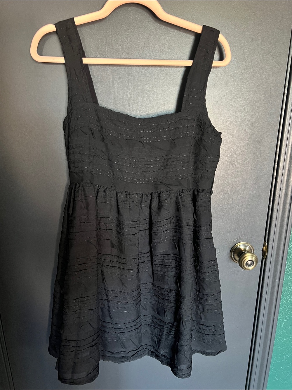 Disturbia Classic Black Square-Neck Mini Dress